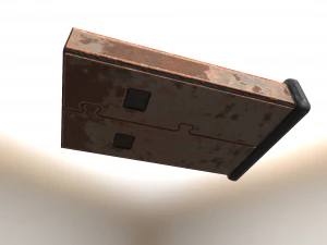 usb stick low poly rusty version 1 3D Model