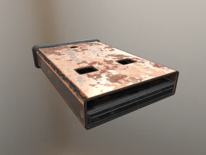 usb stick low poly rusty version 1 3D Model