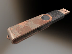 usb stick low poly rusty version 1 3D Model