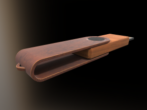 usb stick low poly wood version 3D Model