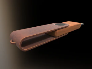 usb stick low poly wood version 3D Model