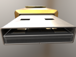 usb stick low poly gold version Modèle 3D