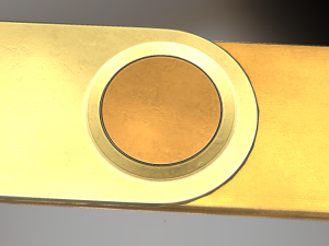 usb stick low poly gold version Modèle 3D