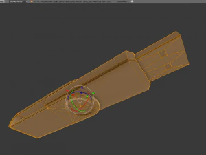 Chiavetta USB versione low poly in oro Modello 3D