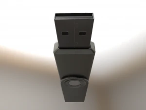 usb stick low poly aluminium version 3D Model
