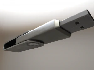 usb stick low poly aluminium version 3D Model