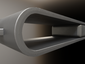 usb stick low poly aluminium version Model 3D
