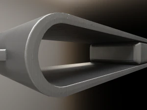 usb stick low poly aluminium version 3D Model