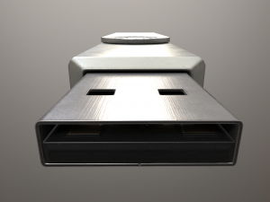 usb stick low poly aluminium version Model 3D