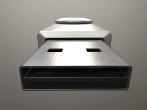 usb stick low poly aluminium version 3D Model