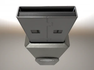 usb stick low poly aluminium version 3D Model