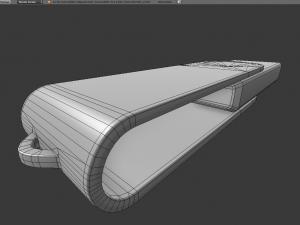 usb stick low poly aluminium version Model 3D