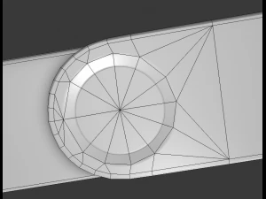 usb stick low poly aluminium version 3D Model
