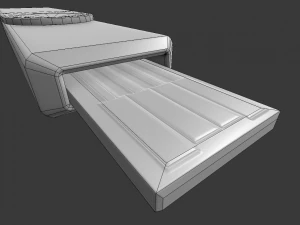usb stick low poly aluminium version 3D Model