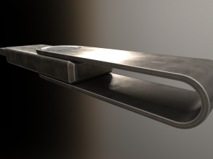 usb stick low poly brass version 3Dモデル