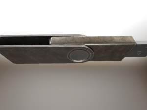 usb stick low poly brass version 3Dモデル