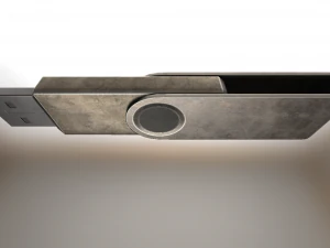 usb stick low poly brass version 3D Model
