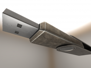 usb stick low poly brass version 3Dモデル