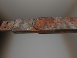 usb stick low poly rusty version 2 Modello 3D