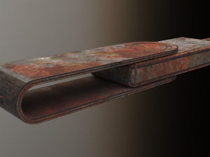 usb stick low poly rusty version 2 Modello 3D