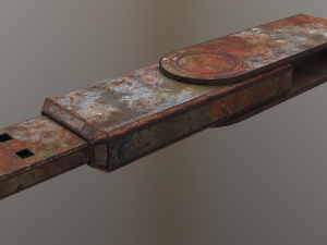 usb stick low poly rusty version 2 Modello 3D