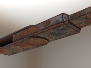 usb stick low poly rusty version 2 Modello 3D