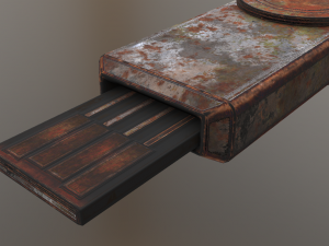 usb stick low poly rusty version 2 Modello 3D