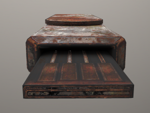 usb stick low poly rusty version 2 Modello 3D