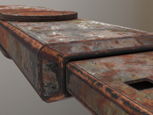 usb stick low poly rusty version 2 Modello 3D
