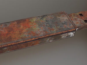 usb stick low poly rusty version 2 Modello 3D