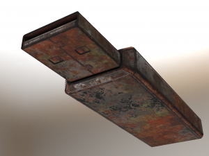 usb stick low poly rusty version 2 Modello 3D