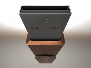 usb stick low poly copper version Modelo 3D