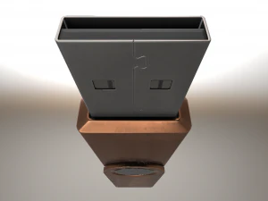 Chiavetta USB versione low poly in rame Modello 3D