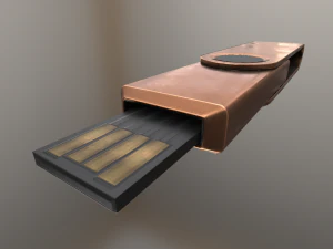 Chiavetta USB versione low poly in rame Modello 3D