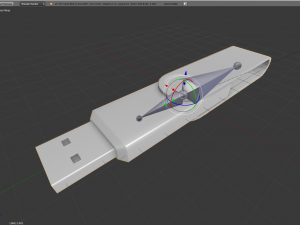usb stick low poly copper version Modelo 3D