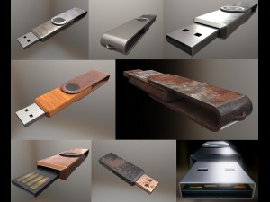 usb stick collection 3D 모델