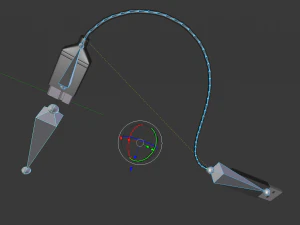 câble USB 3 version haute poly truqué Modèle 3D