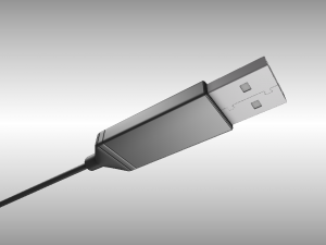 usb 3 cable high poly version rigged Modelo 3D