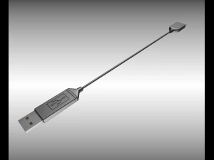 usb 3 cable high poly version rigged 3D Model
