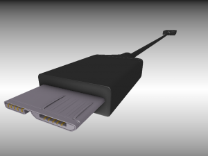 usb 3 cable high poly version rigged Modelo 3D