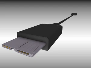 usb 3 cable high poly version rigged 3D Model