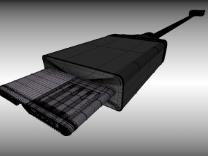 usb 3 cable high poly version rigged Modelo 3D