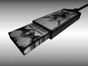 usb 3 cable high poly version rigged 3D Model