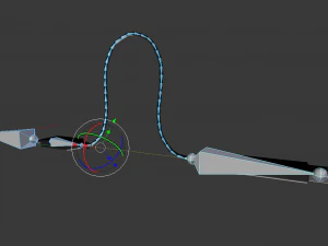 usb 3 cable high poly version rigged 3D Model