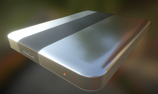 external hard drive high poly version 3D Model .c4d .max .obj .3ds .fbx .stl .blend 