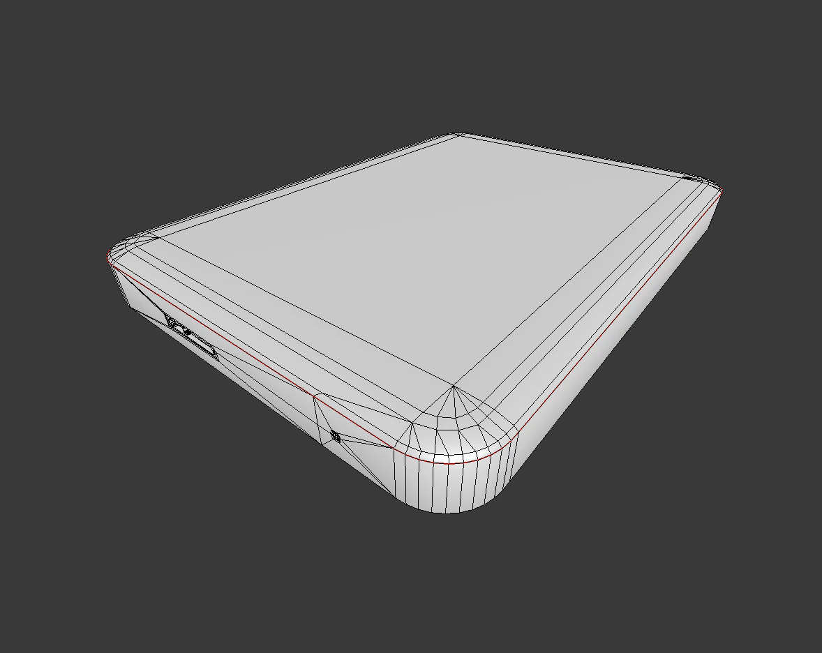 external hard drive low poly version 3D Model .c4d .max .obj .3ds .fbx .stl .blend