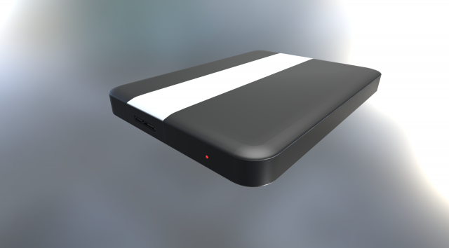 external hard drive low poly plastic version 3D Model .c4d .max .obj .3ds .fbx .stl .blend 