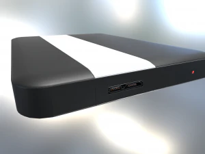 Zewnętrzny dysk twardy, wersja plastikowa low-poly Model 3D