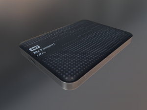 external hard drive low poly wd version 3Dモデル