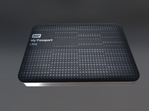 external hard drive low poly wd version 3D Модель